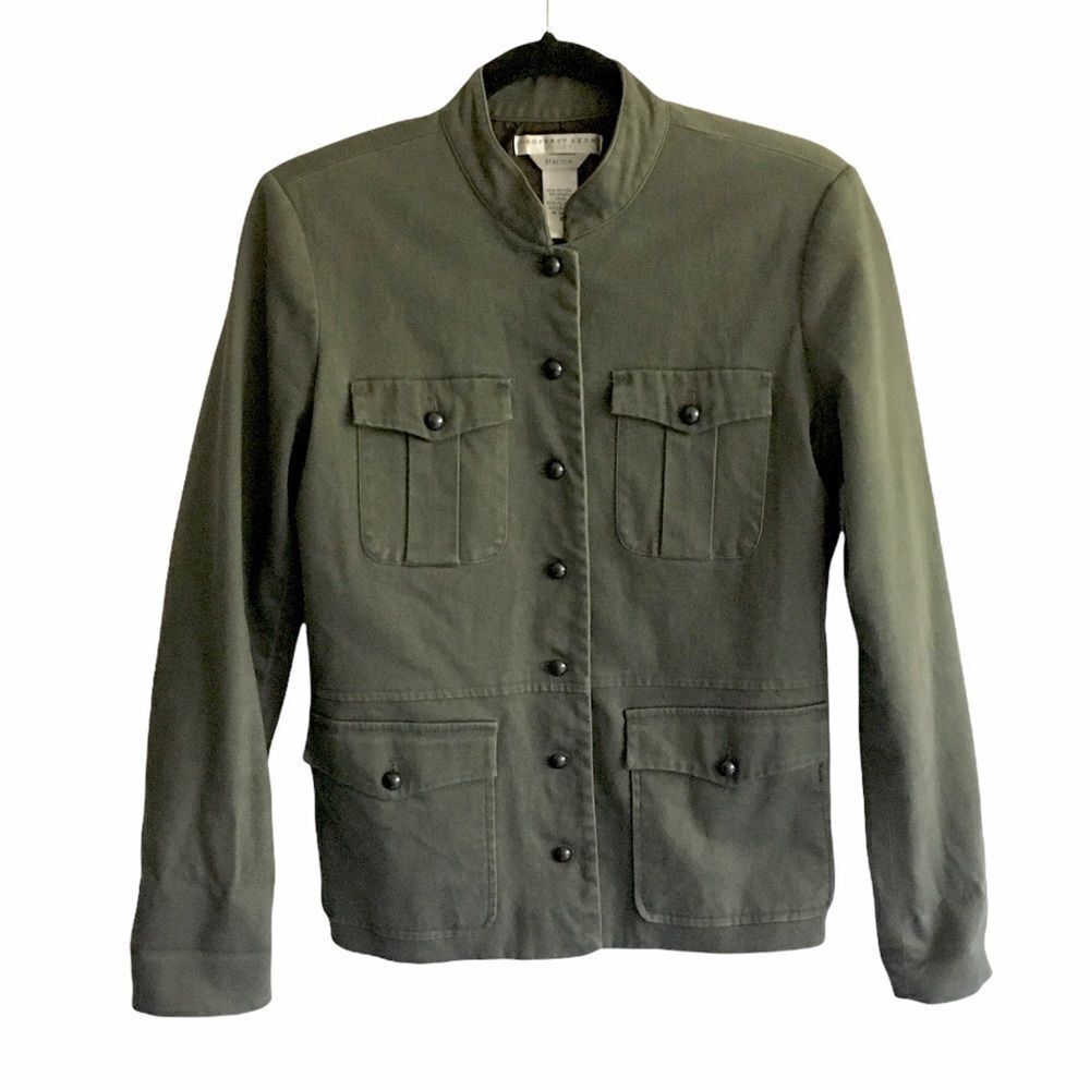 Geoffrey BEENE Vintage Sport Military Jacket Blazer Army Green 8 - Picture 4 of 7